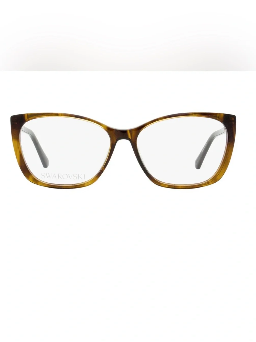 Swarovski Women's Tortoise Cat EyeGlasses  Brown Honey Real Crystal for RX ✨